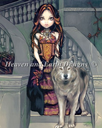 Diamond Painting Canvas - Mini Wolf Countess - Click Image to Close